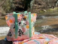 Matilda Jane Dream chasers Golden Island tote bag 20.5" x 15" NWT