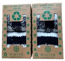 Super Soft Socks 2 Pair x 2 Boxes (4 Pair) Size 4-10 Winter Essentials