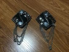 Black and Silver Chain Burlesque Pasties