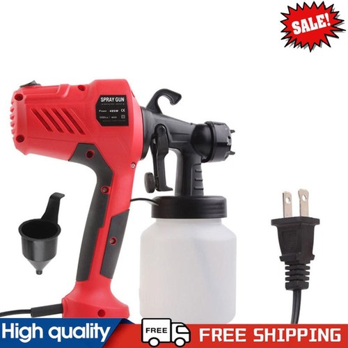 400W Plastic Electric Paint Spray Gun Latex Paint Spraying Machine (Red US) #g