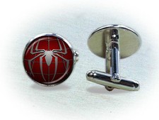 Spiderman Cufflinks or Tie Clip - Superhero Cufflinks