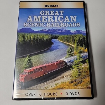 Great American Scenic Railroads DVD Questar.  New Sealed 3 DVD s Over 10 Hours