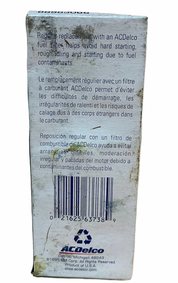 Filtro de combustible de gasolina GF831 AC Delco nuevo para Chevy Olds Chevrolet Trailblazer Envoy H2 Foto 4 de 4