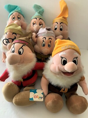Disney Store 7 DWARFS Plush Bean Bag SET 12
