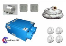 HRU100 Heat Recovery Ventilation Condensation 1,2,3 or 4 Rooms Complete Kit