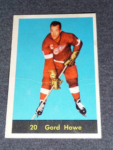 1960-61 Parkhurst #20 Gordie ( Gord ) Howe L@@K! READ Crease * Nice Colors *