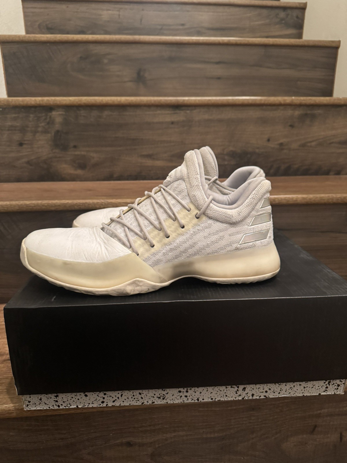 Size 10 - adidas Harden Vol. 1 Primeknit Chalk White Allstar MVP thumbnail 5