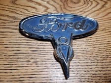 Antique Ford V8 Hood Emblem Side Badge Logo Trim 1930s Vtg Car Truck Nameplate