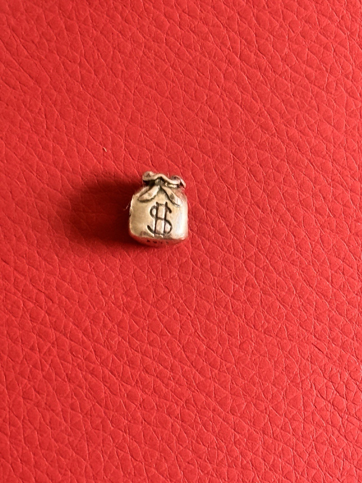 Sterling Silver Money Bag Charm Bracelet Symbol of Wealth-image