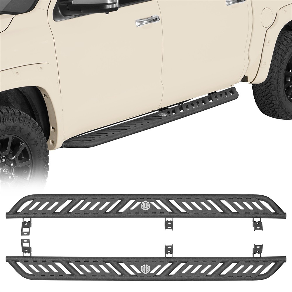 Pair Steel Nerf Side Step Bars Fit Toyota Tundra 2007-2021 Crew