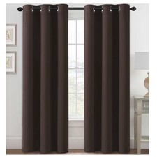 H.VERSAILTEX Blackout Curtains for Bedroom Thermal Insulated 84" Chocolate Brown