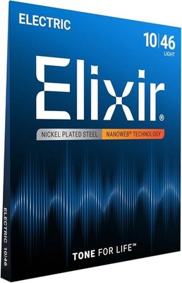 Elixir 12302 NanoWeb Coated Nickel Plated Baritone Electric Guitar Strings 12-68