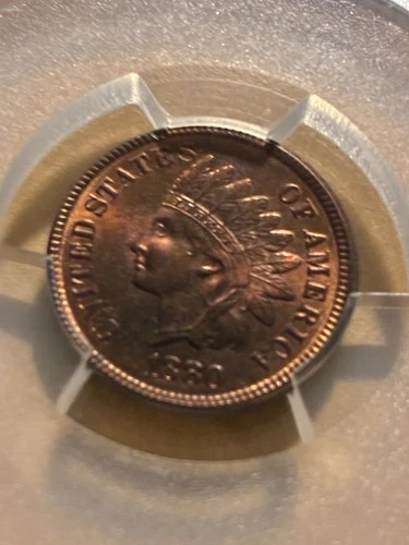 1880 Indian Head Cent Penny MS-64 PCGS Certified RB