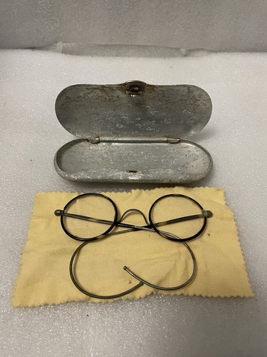 occhiali da vista vintage uomo anni 20 rarissimi anni 20 comprensivi di cartuccia ottico - Foto 1 di 9