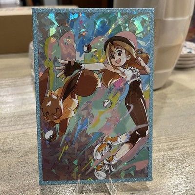 Eevee & Trainer Elaine  Shiny Full Art Pokemon KADO Art Board Limited Edition  