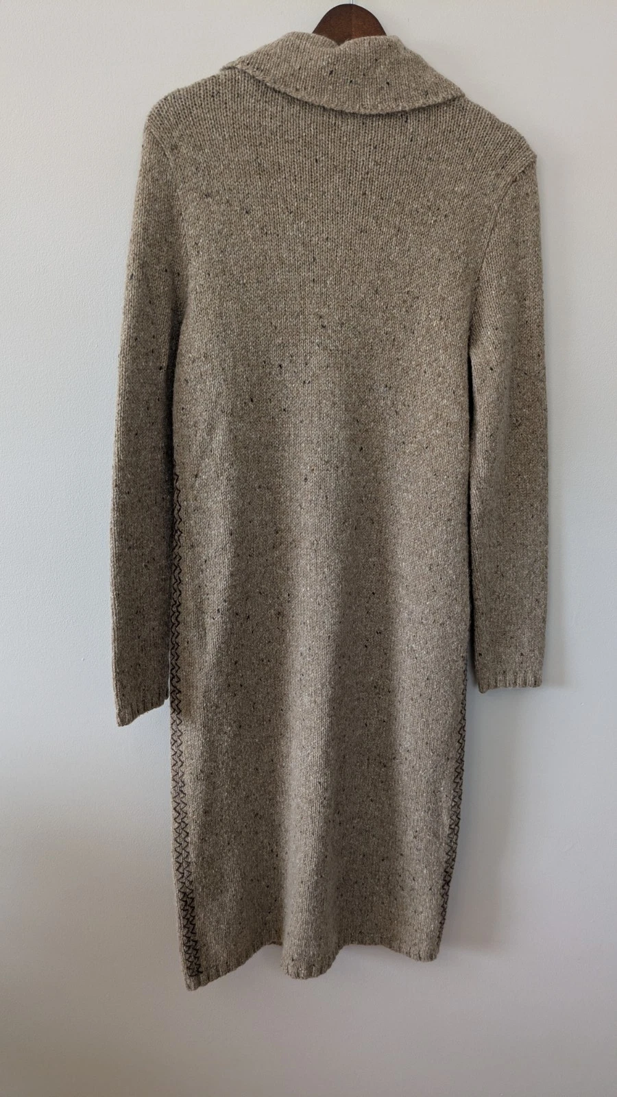 VETEMENTS Ralph Lauren maglione abito grande lana midi Donega tweed girocollo vecchi so