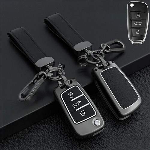 For Audi A3 S3 A4 S4 RS4 A6 S6 RS6 Q5 Aluminum Alloy Silicone Car Key Case Cover - Picture 17 of 17