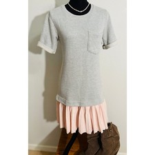 ELLISON Pleated Skirt Sweater Dress
