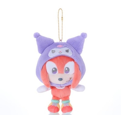 SEGA FAVE SONIC & FRIENDS Sanrio Characters Mascot Knuckles x Kuromi plush Toy
