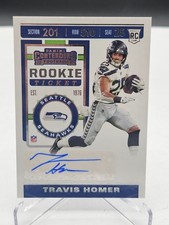 Travis Homer 2019 Panini Contenders Rookie Ticket Auto #229 Seahawks