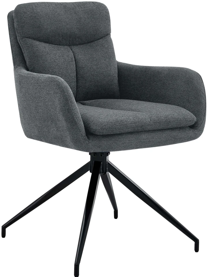 Esszimmerstuhl Somers Stoff moderner drehbarer Sessel mit Arm- & Rückenlehne - Bild 1 von 1