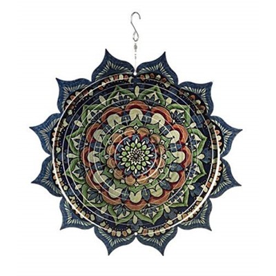 Ganz Mandala Stainless Steel Hanging Wind Spinner 12 Inch New
