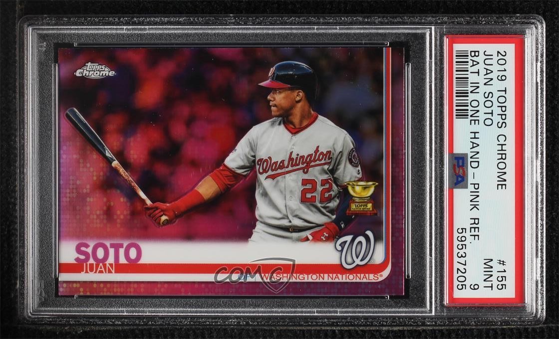 2019 Topps Chrome Pink Refractor Juan Soto #155 PSA 9 MINT 09i6