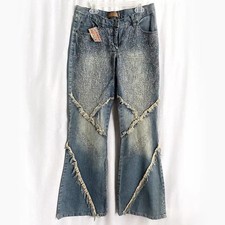 Embroidered Women's Jeans, light-blue, cool. Flared bottom. NWT New. Size 4