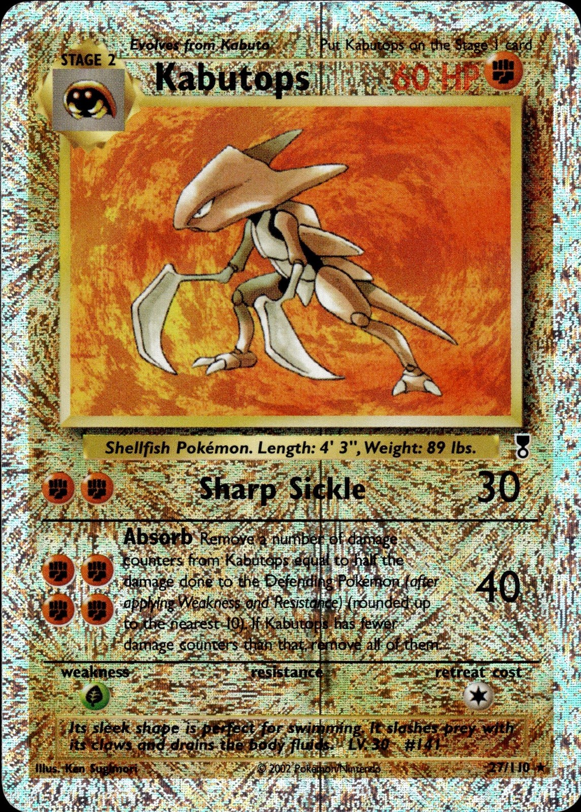 Kabutops 27/110 Rare Legendary Collection Pokemon Reverse Holo NM