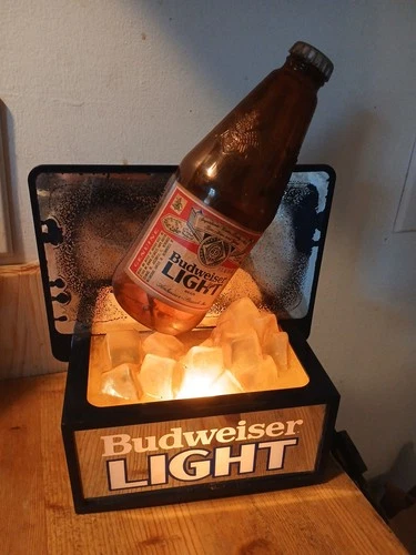 Vintage Bud Light Beer by Budweiser Bar Cash Register Lighted Beer Sign Light