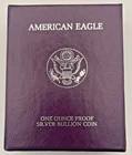 1986-S Proof American Silver Eagle Dollar $1 Box & COA US Mint Bullion OGP