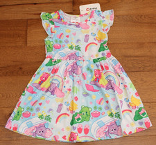 New CARE BEARS DRESS Girls 3T Spring Summer Flutter Sleeve Twirl