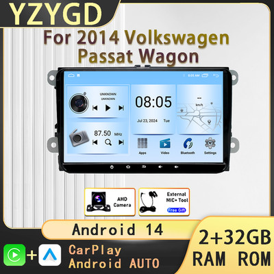 For Volkswagen Passat Wagon 2014 Car Radio Carplay Stereo GPS Multimedia Video