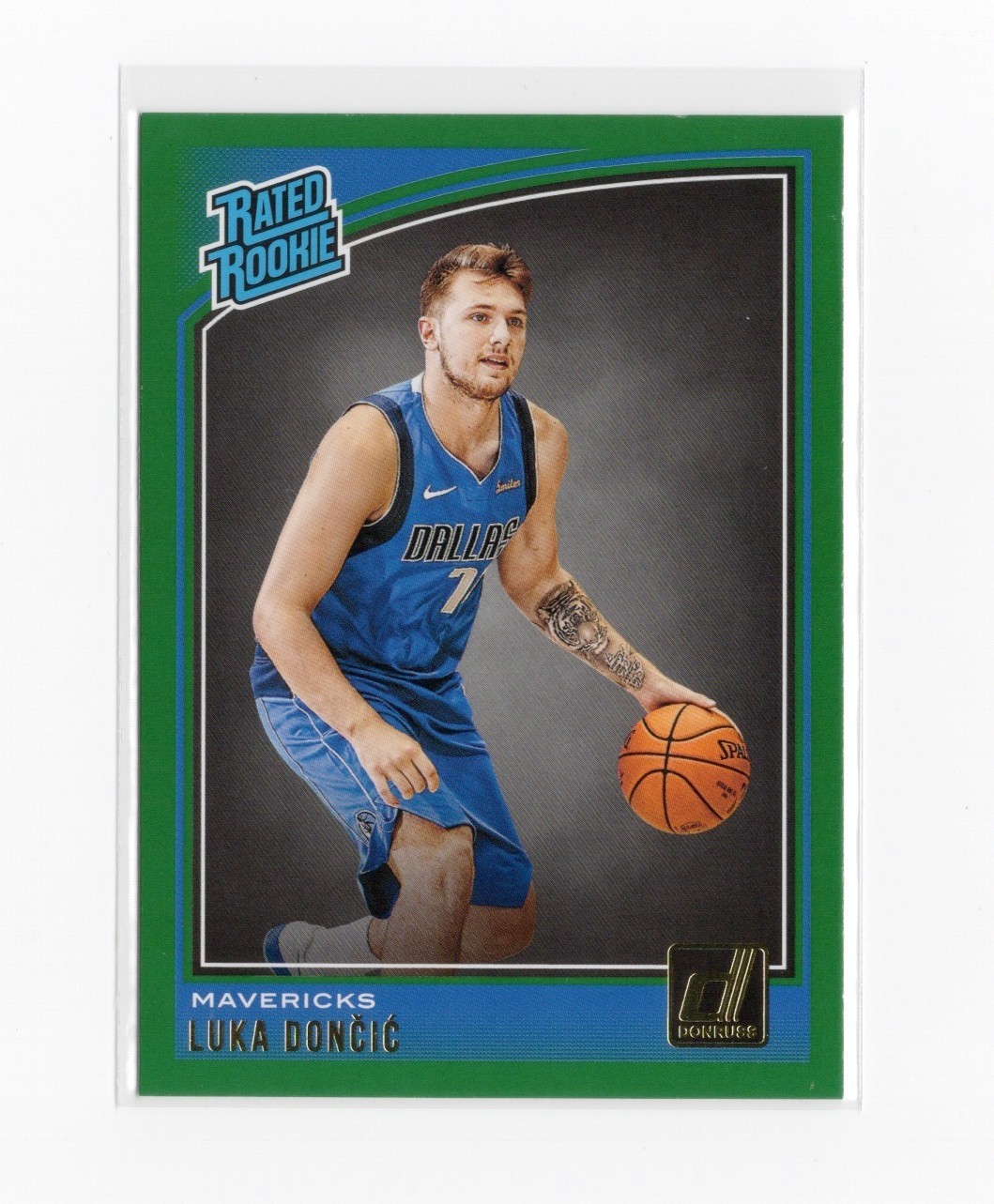 2018-2019 Panini Donruss Rated Rookie Green Flood Luka Doncic #177 Rookie Card