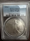 Silver Eagle 1994 PCGS MS69: Key Date 1 Oz Fine Silver