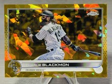 💎⚾️CHARLIE BLACKMON 2022 Topps Chrome Sapphire Gold Refractor /50 #ROCKIES!⚾️💎