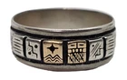Vintage Sterling Silver & 14k Carolyn Pollack  RMT Relios .925 Size 12 Band Ring