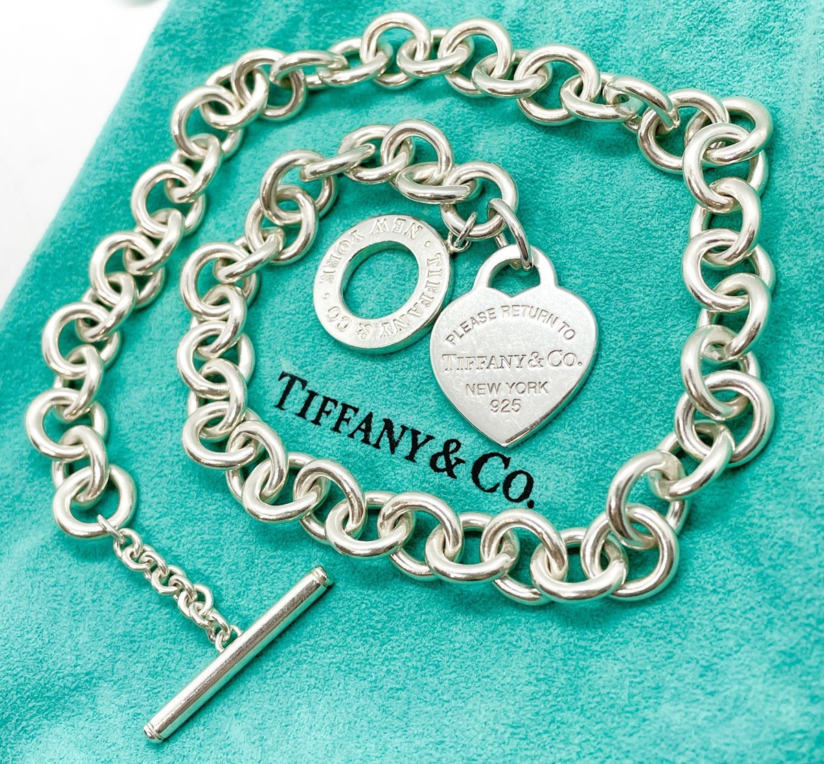Tiffany & Co Return to Tiffany Heart Tag Toggle Necklace Silver
