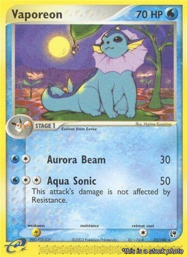 Vaporeon 25/100 SS Pokemon MP