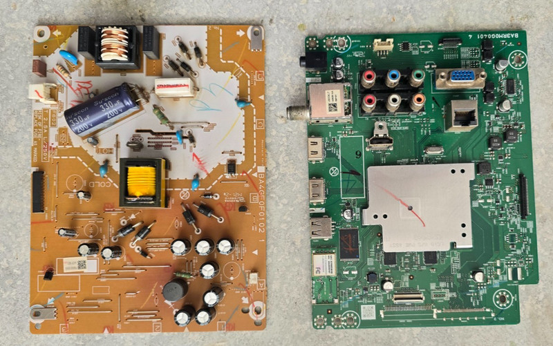Power Supply BA4GF0F0102 & Main board BA3RM0G0401 Boards
