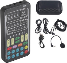 Voice Changer Set,I9 Multifunction Portable Recording Mini Sound Card,8 Differen