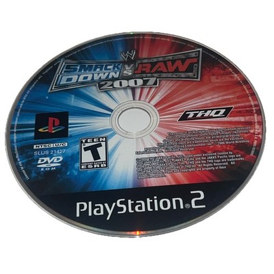 WWE SmackDown vs. Raw 2007 (Sony PlayStation 2, 2006) Disc Only | Resurfaced