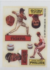 1984 Topps Transfers Lou Whitaker Mario Soto John Denny Carney Lansford #18 l5x