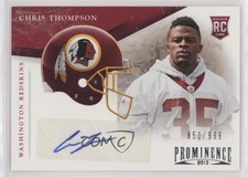 2013 Panini Prominence Rookie Helmet Signatures 851/999 Chris Thompson Auto 9pd