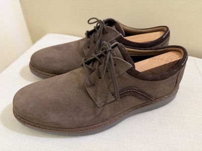 Clarks Un Geo Lace Casual Oxford Brown Nubuck Leather 9/42