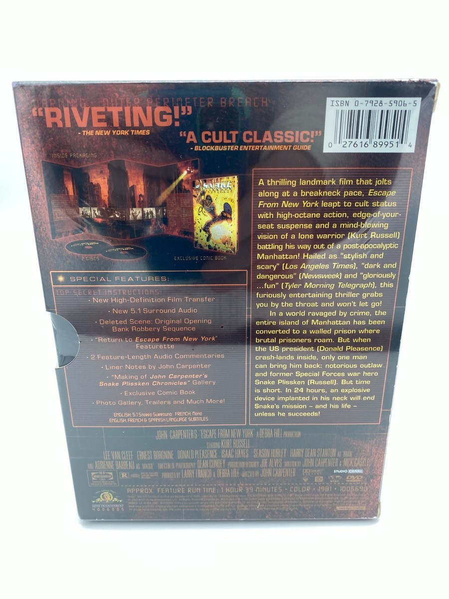 Escape from New York (DVD, 2003, 2-Disc Set, Special Edition