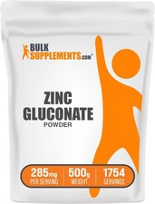 Zinc Gluconate Powder 40Mg Mineral Supplement For Immune Support 1.1 Pound