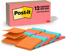 Pop-Up Notes, 3X3 In, 12 Pads, America'S #1 Favorite Sticky Notes, Poptimistic,