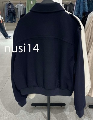 ZARA NEW WOMAN ZW COLLECTION WOOL JACKET NAVY BLUE XS-XL 7522/271