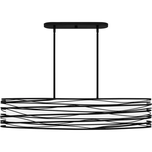 Mystic Black Five Light Linear Chandelier from the Spiral Collection - Picture 3 of 7